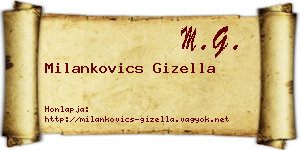 Milankovics Gizella névjegykártya